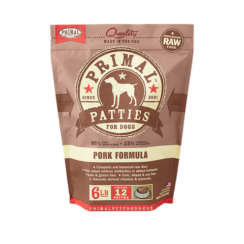 Primal Raw Dog Pork 6lb