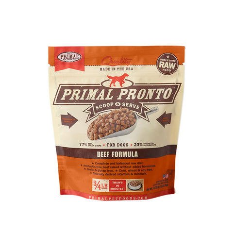 Primal Dog Pronto Beef Frozen .75LB