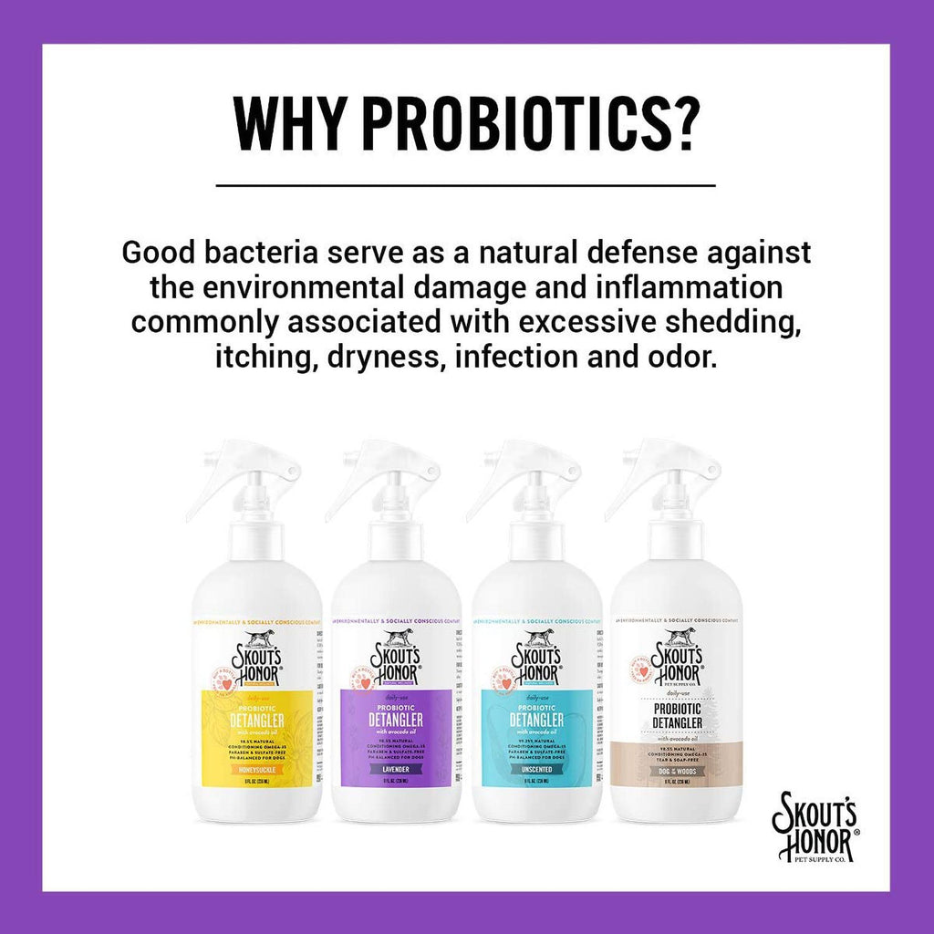 Skout's Honor Probiotic Detangler Spray Unscented 8oz