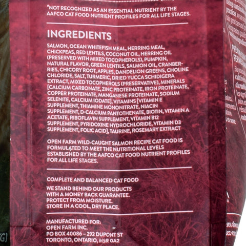 Open Farm Cat Wild Caught Salmon 4lb