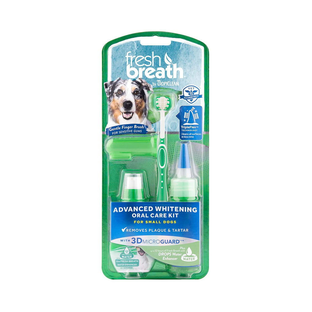 TropiClean Fresh Breath Advanced Whitening Oral Care Kit