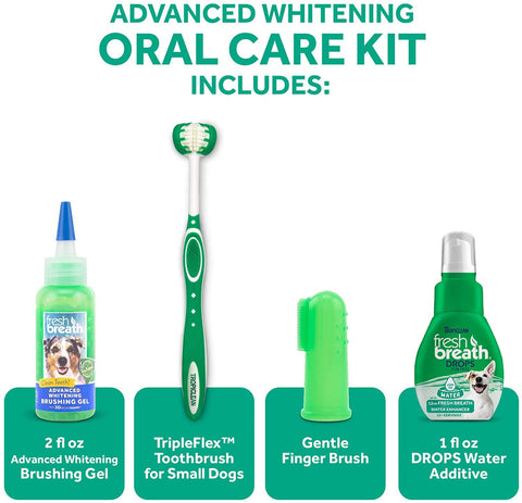 TropiClean Fresh Breath Advanced Whitening Oral Care Kit