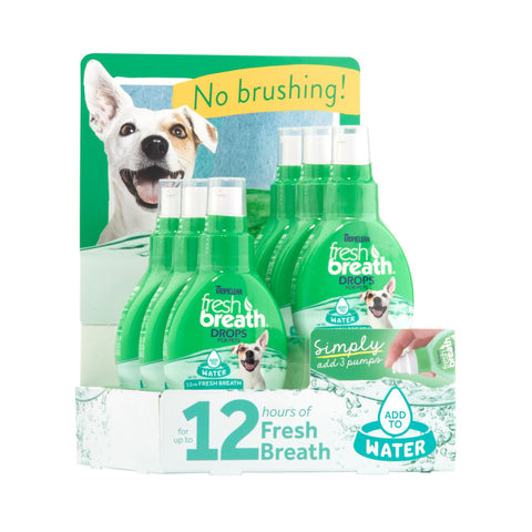 TropiClean Fresh Breath Drops Display Case 6pk