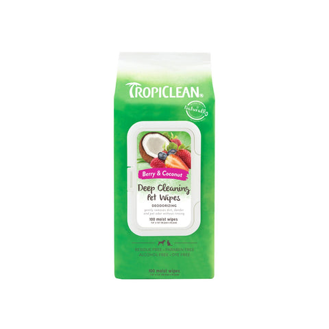 TropiClean Deep Clean Wipes 100ct