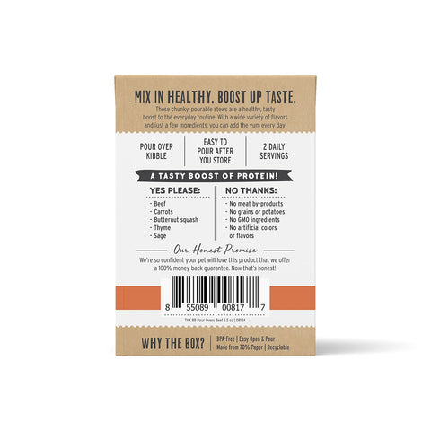 Honest Kitchen Bone Broth Pour Over Beef 5.5oz Case