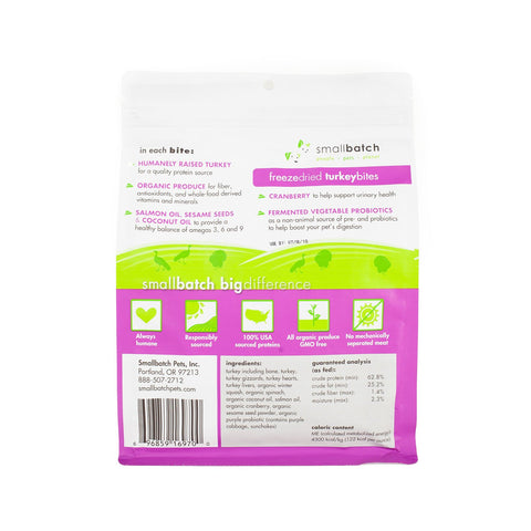 SmallBatch Freeze Dried Turkey Bites 7oz