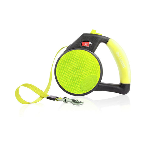 Wigzi Retractable Gel Leash Reflective Yellow