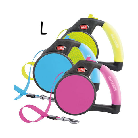 Wigzi Retractable Gel Leash Reflective Yellow