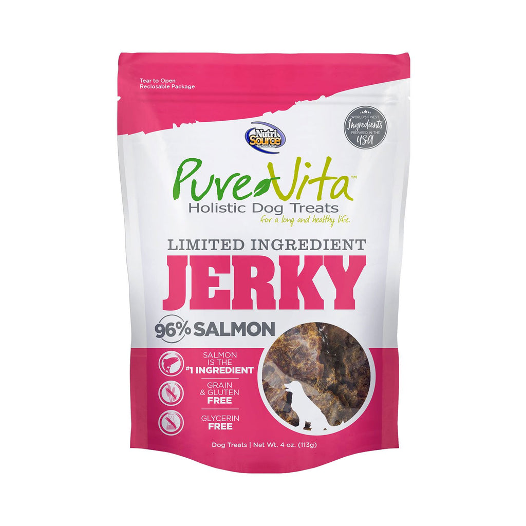 Pure Vita Jerky Salmon Dog Treat 4oz