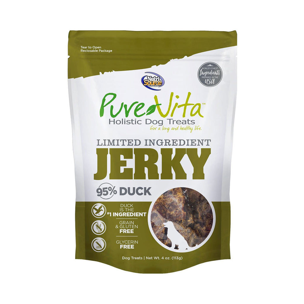 Pure Vita Jerky Duck Dog Treat 4oz