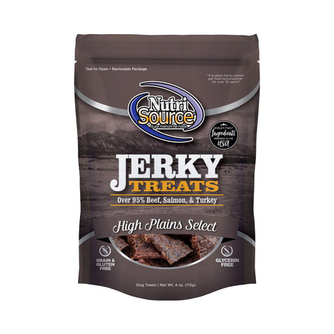 Nutrisource Jerky High Plains Dog Treat 4oz