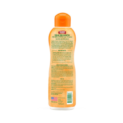 TropiClean Maximum Strength Flea And Tick Shampoo 20oz