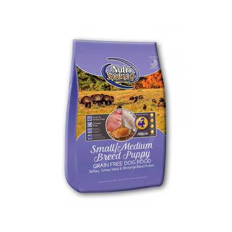 Nutrisource Grain Free Small & Medium Breed Puppy Turkey
