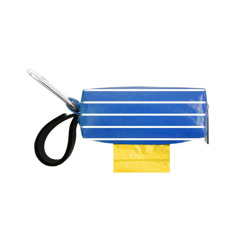 Doggie Walk Duffel Blue w White Stripes