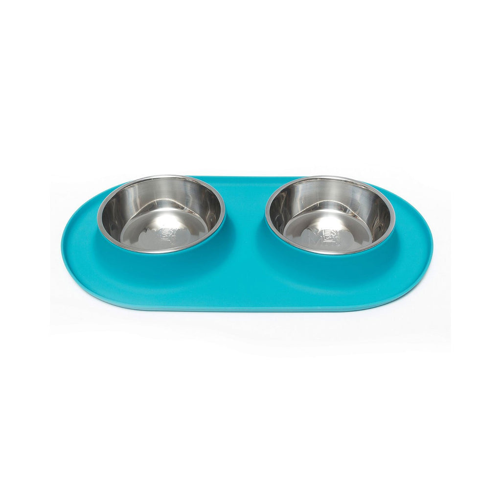 Messy Mutts Silicone Non-Slip Dog Bowl Mat with Raised Edge to