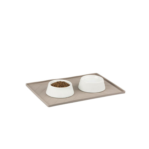 Messy Mutts Silicone Mat With Metal Rods Dark Grey