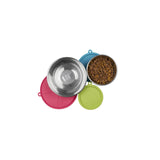 Messy Mutts Stainless Bowls & Silicone Lids 6PC