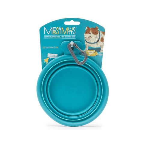 Messy Mutts Silicone Collapsible Bowl Blue