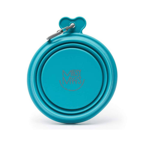 Messy Mutts Silicone Collapsible Bowl Blue