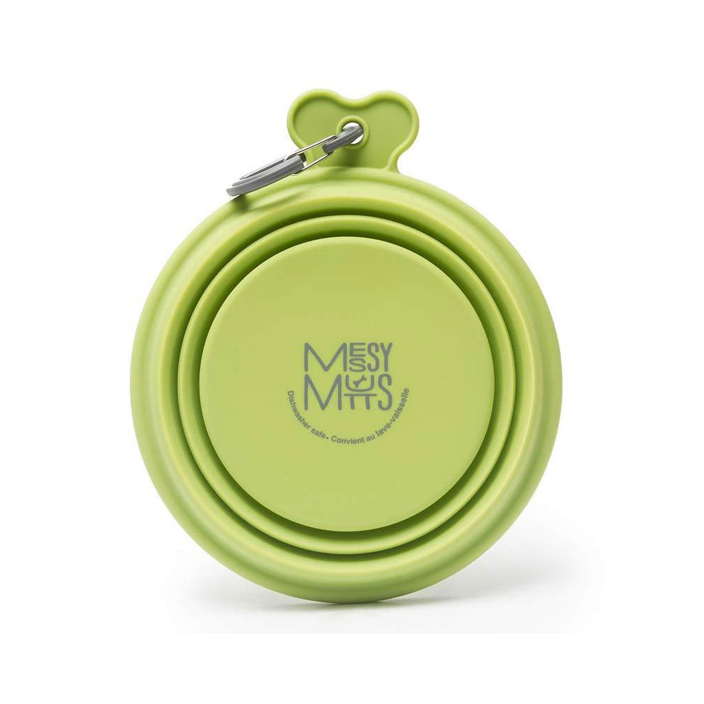 Messy Mutts Silicone Collapsible Bowl Green MD