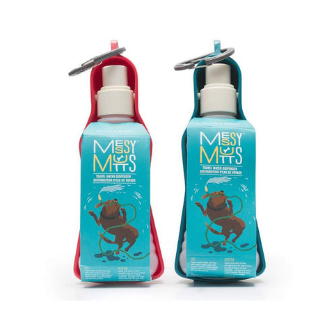 Messy Mutts Plastic Travel Water Feeder Blue
