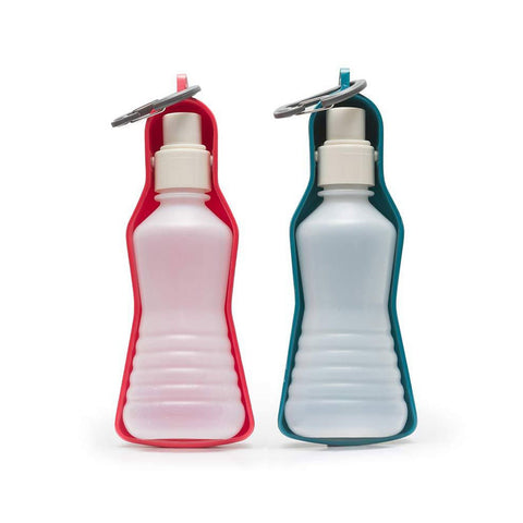 Messy Mutts Plastic Travel Water Feeder Blue