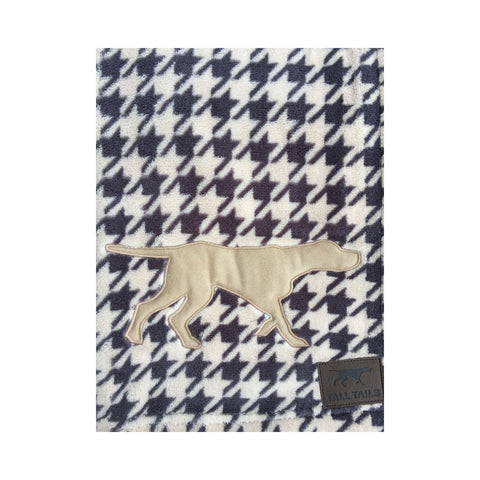 Tall Tails Fleece Blanket Houndstooth Applique 30 x 40 MD