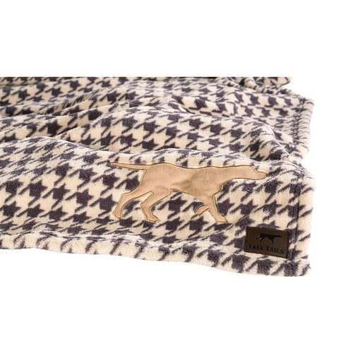 Tall Tails Fleece Blanket Houndstooth Applique 30 x 40 MD
