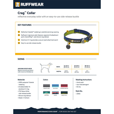 Ruffwear Crag Collar Sunset