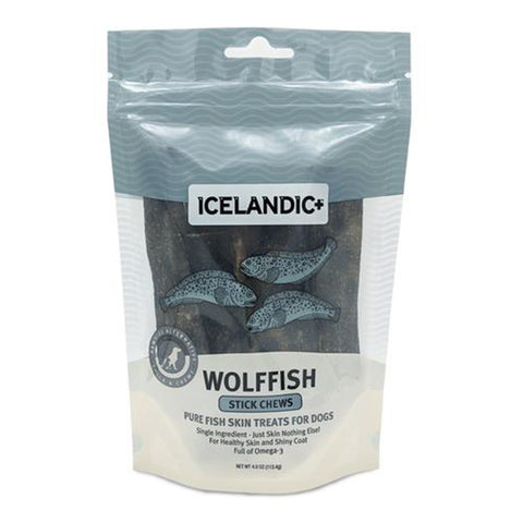 Icelandic+ Wolffish Skin Stick Chews 4oz