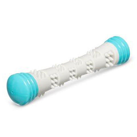 Messy Mutts Chew N' Squeak Foam Stick Grey & Teal 8.5 inch