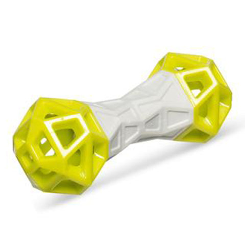 Messy Mutts Flex N' Squeak Foam Toy Grey & Green 7 inch