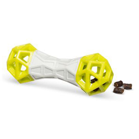 Messy Mutts Flex N' Squeak Foam Toy Grey & Green 7 inch