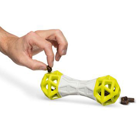 Messy Mutts Flex N' Squeak Foam Toy Grey & Green 7 inch