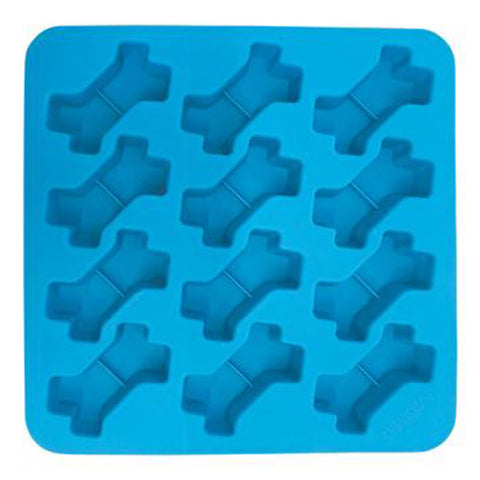 Messy Mutts Silicone Treat Making Molds Bone Shape Blue & Green 2pk