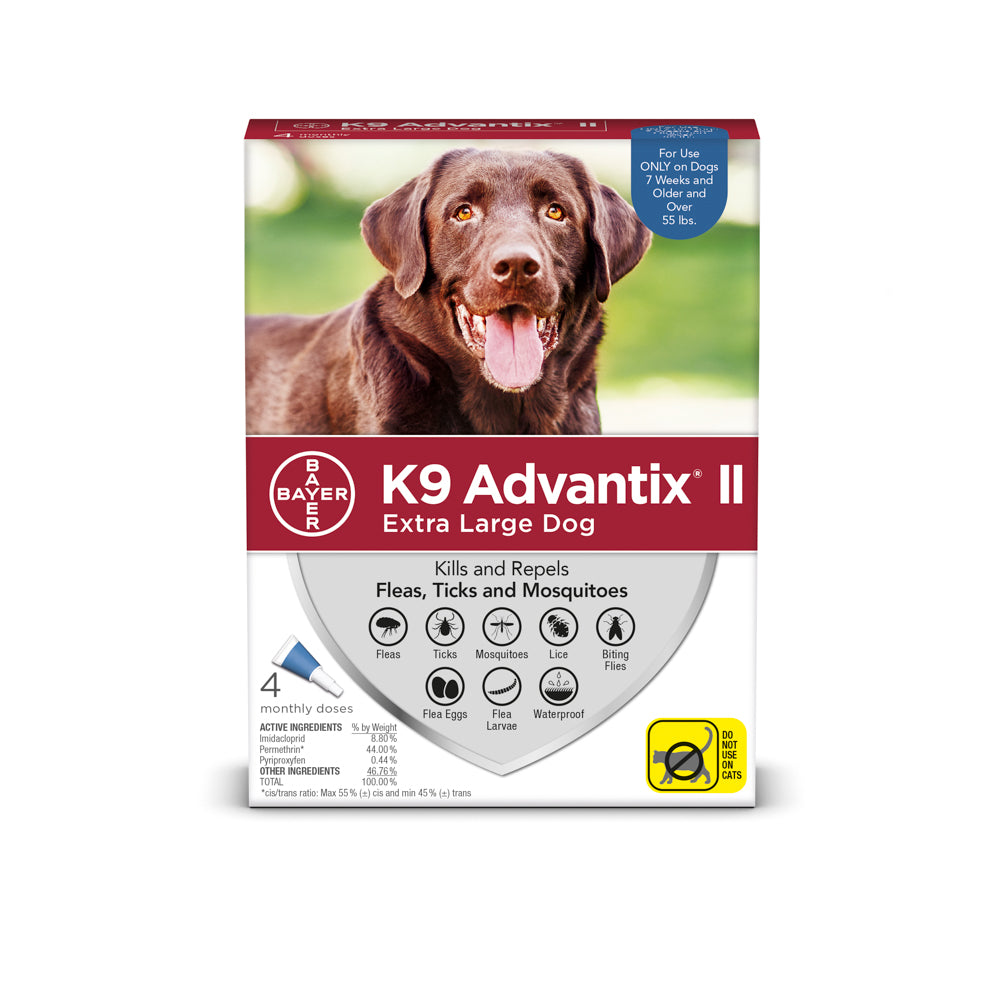 K9 Advantix II Extra Large Dog 55+lb Dark Blue 4pk