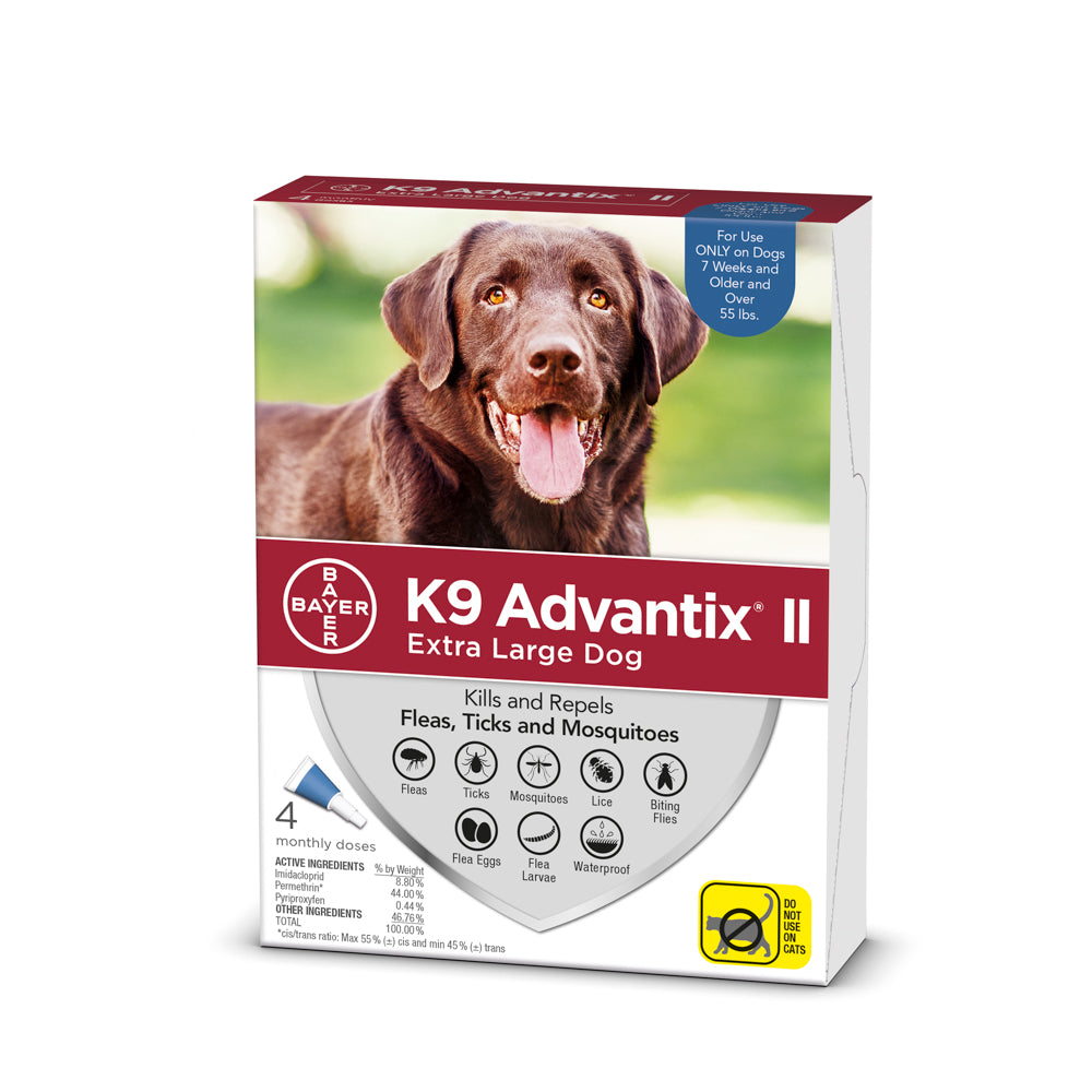K9 Advantix II Extra Large Dog 55+lb Dark Blue 4pk – DirtyDogs